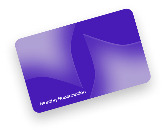Monthly subscription card