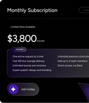 Monthly subscription dashboard preview