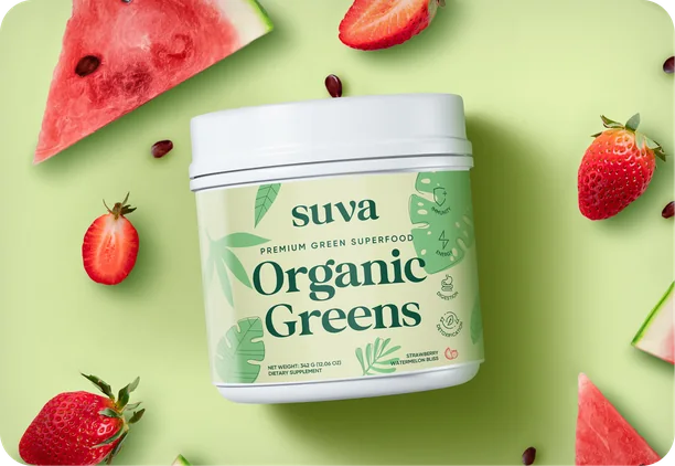 Suva Organic Greens packaging