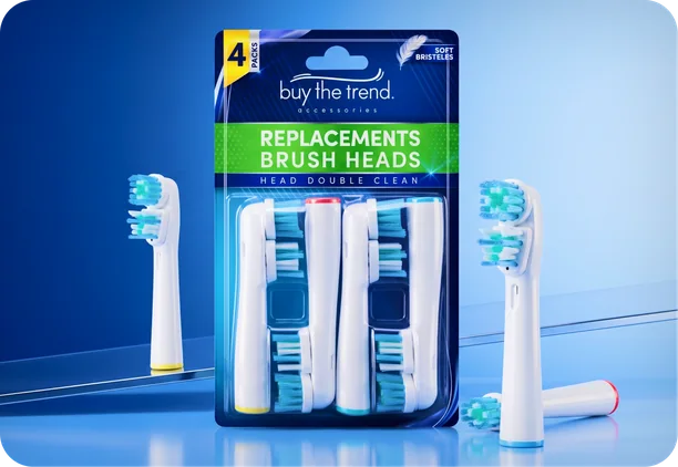 Buy the Trend brush heads packaging
