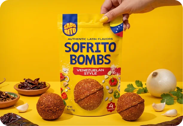 Sofrito Bombs packaging